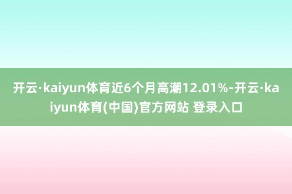 开云·kaiyun体育近6个月高潮12.01%-开云·kaiyun体育(中国)官方网站 登录入口