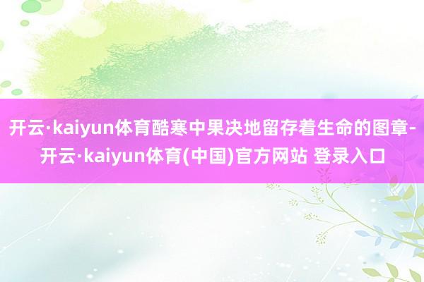 开云·kaiyun体育酷寒中果决地留存着生命的图章-开云·kaiyun体育(中国)官方网站 登录入口