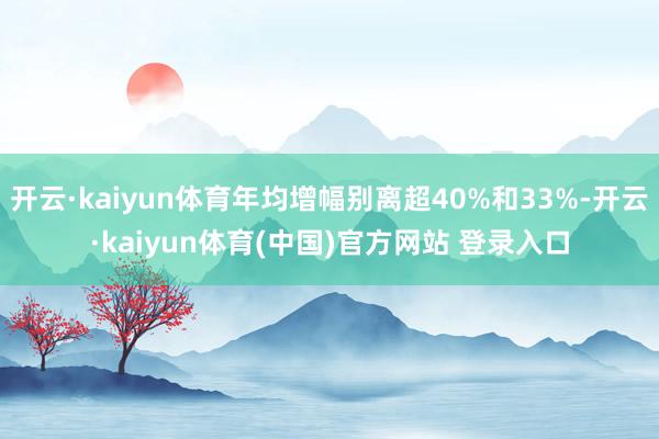 开云·kaiyun体育年均增幅别离超40%和33%-开云·kaiyun体育(中国)官方网站 登录入口