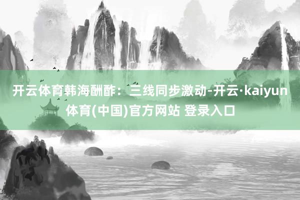 开云体育韩海酬酢：三线同步激动-开云·kaiyun体育(中国)官方网站 登录入口