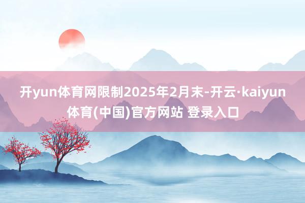 开yun体育网限制2025年2月末-开云·kaiyun体育(中国)官方网站 登录入口