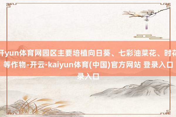 开yun体育网园区主要培植向日葵、七彩油菜花、时花等作物-开云·kaiyun体育(中国)官方网站 登录入口