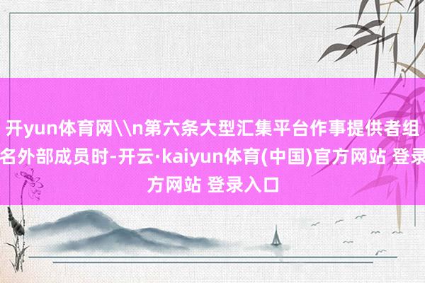 开yun体育网\n第六条大型汇集平台作事提供者组织提名外部成员时-开云·kaiyun体育(中国)官方网站 登录入口