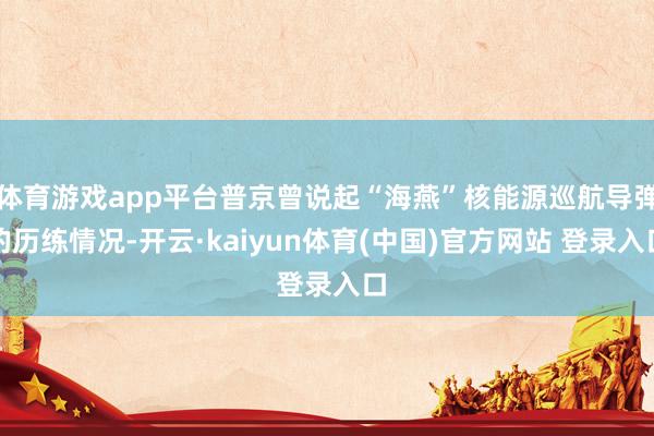 体育游戏app平台普京曾说起“海燕”核能源巡航导弹的历练情况-开云·kaiyun体育(中国)官方网站 登录入口